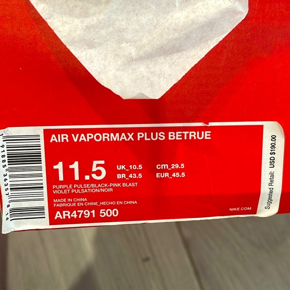 Nike Air Vapor Max Plus Betrue - Picture 3 of 14